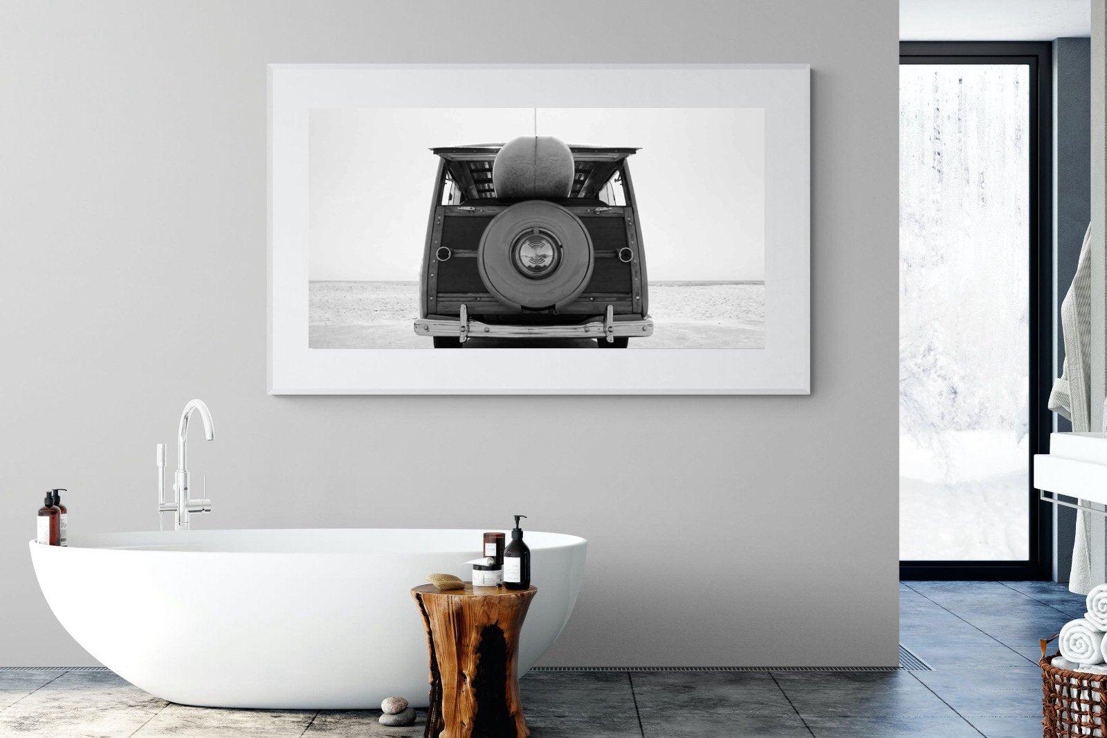 Vintage Surf-Wall_Art-180 x 110cm-Framed Print-White-Pixalot