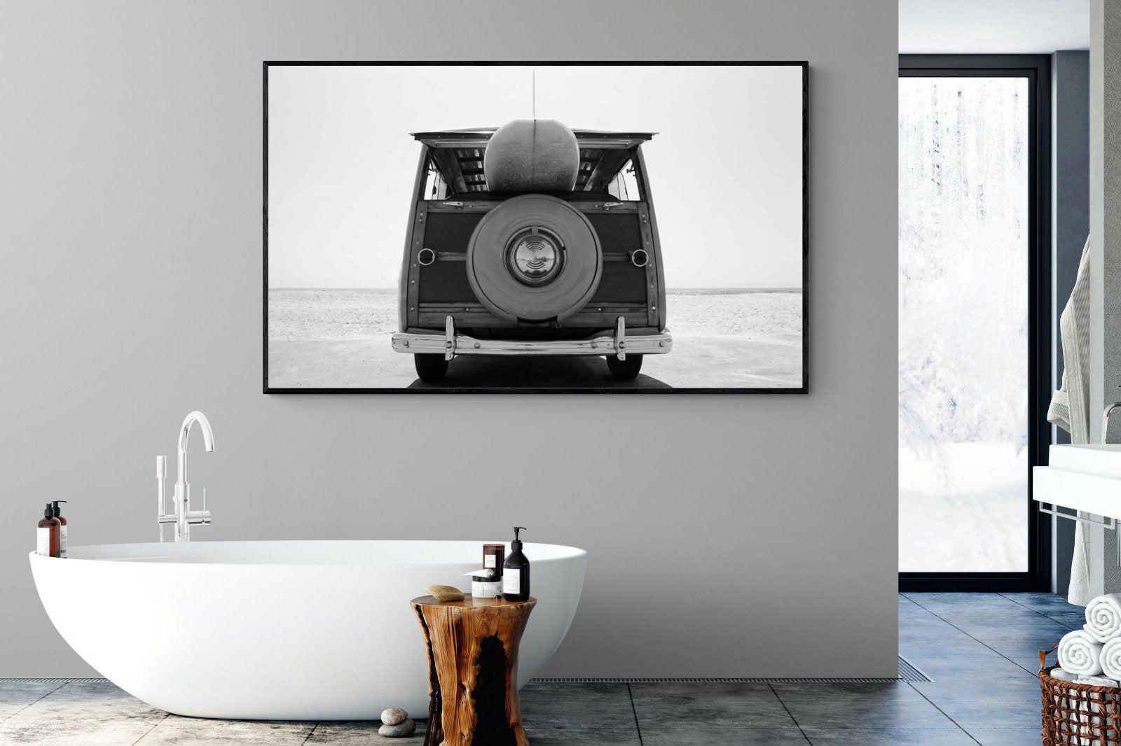 Vintage Surf-Wall_Art-180 x 110cm-Mounted Canvas-Black-Pixalot