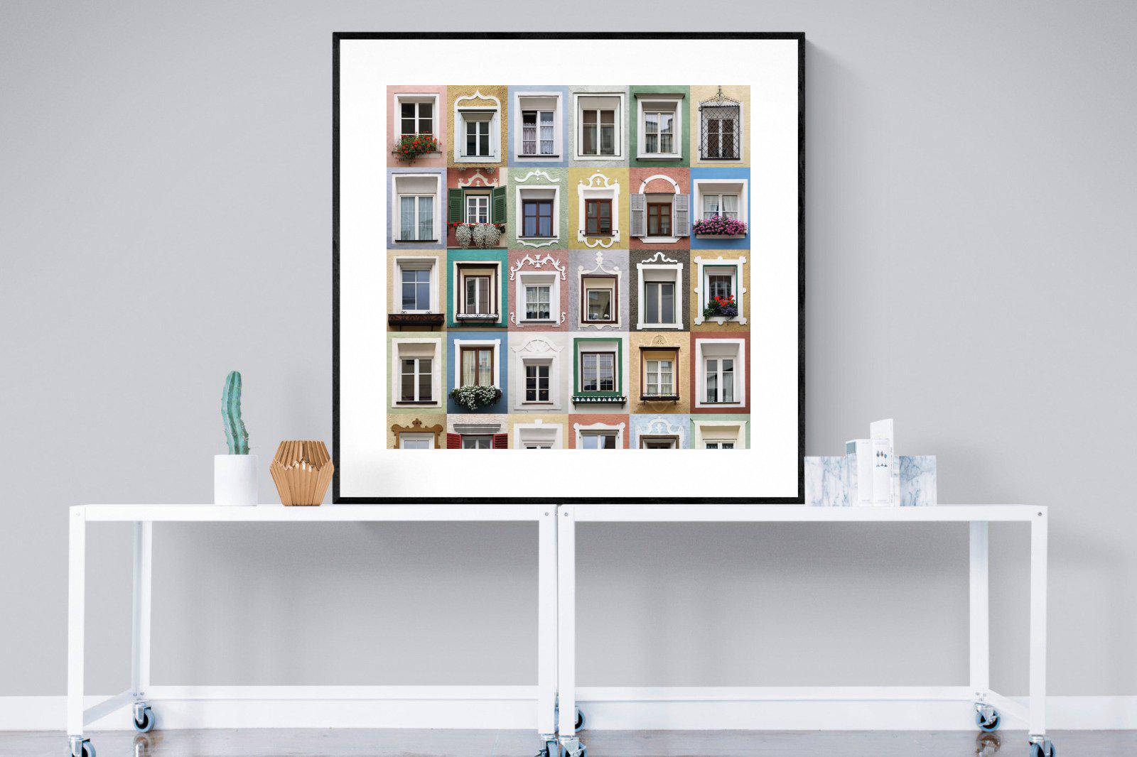 Vipiteno-Wall_Art-120 x 120cm-Framed Print-Black-Pixalot