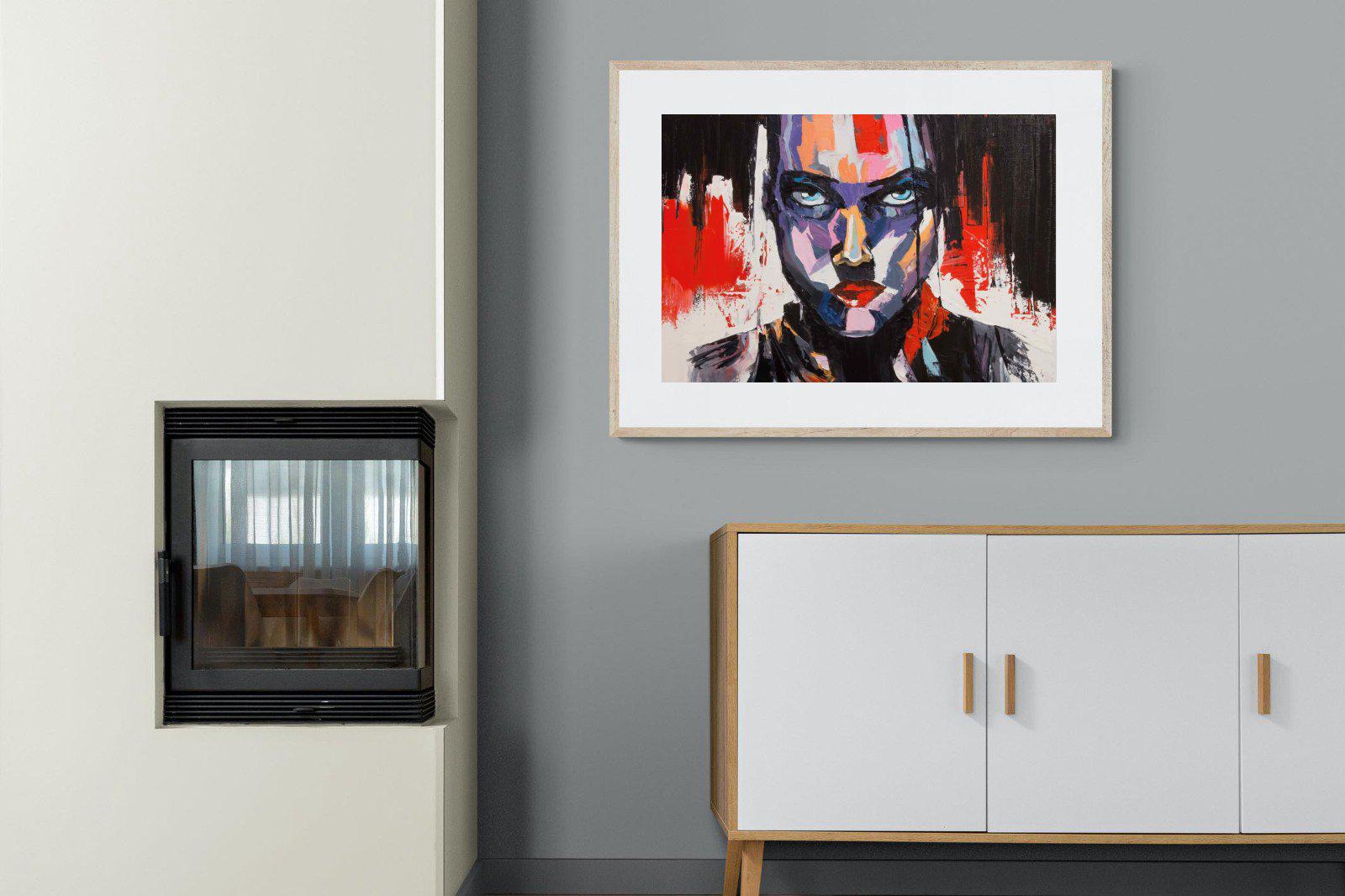 Vivid Girl-Wall_Art-100 x 75cm-Framed Print-Wood-Pixalot