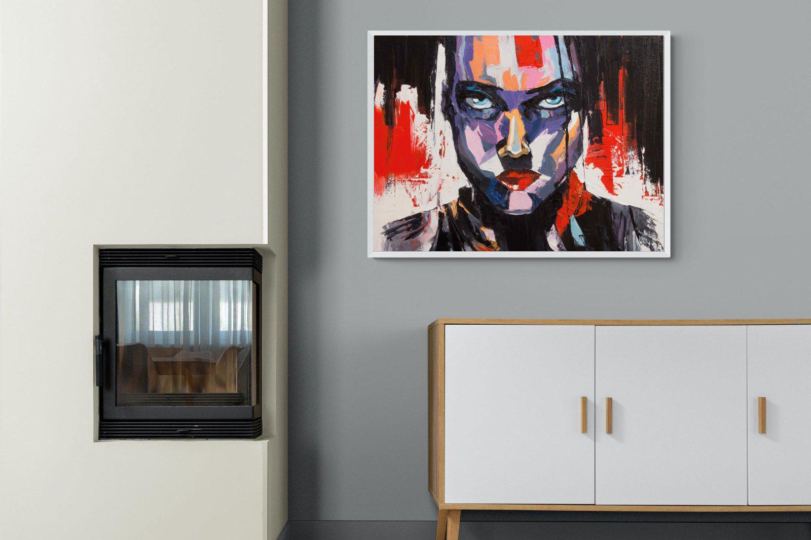 Vivid Girl-Wall_Art-100 x 75cm-Mounted Canvas-White-Pixalot