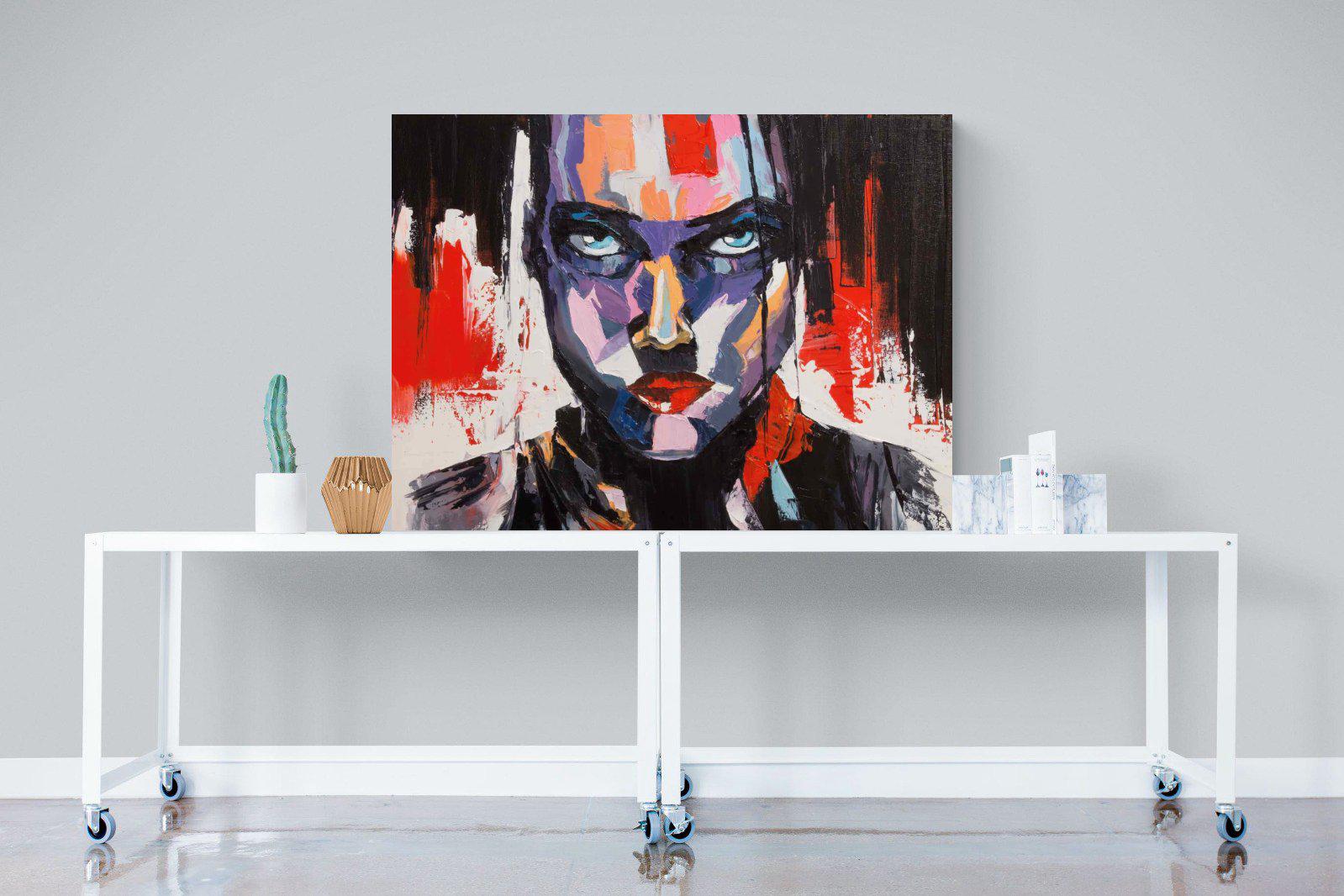 Vivid Girl-Wall_Art-120 x 90cm-Mounted Canvas-No Frame-Pixalot