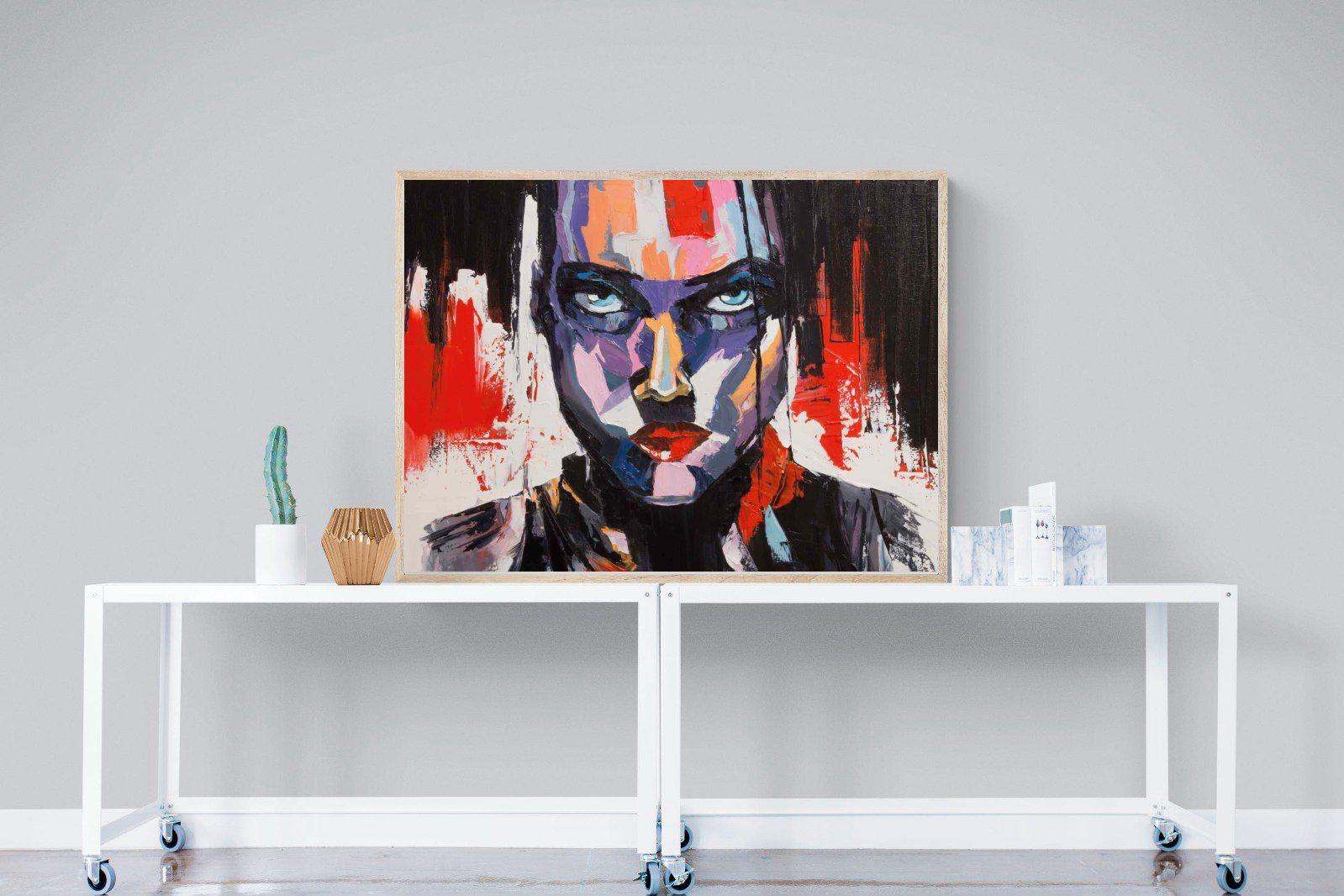 Vivid Girl-Wall_Art-120 x 90cm-Mounted Canvas-Wood-Pixalot