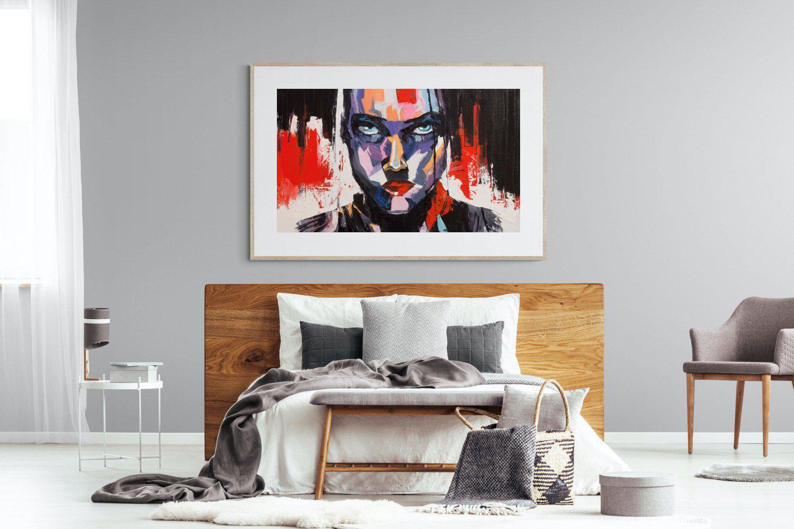 Vivid Girl-Wall_Art-150 x 100cm-Framed Print-Wood-Pixalot