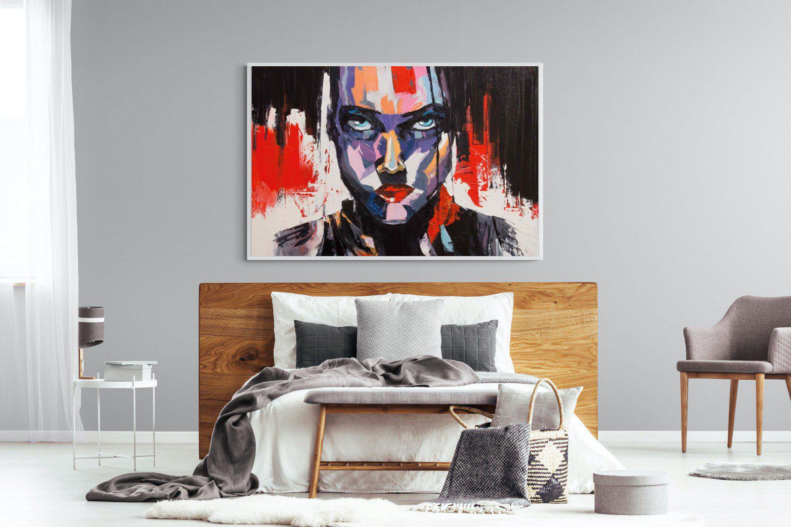Vivid Girl-Wall_Art-150 x 100cm-Mounted Canvas-White-Pixalot
