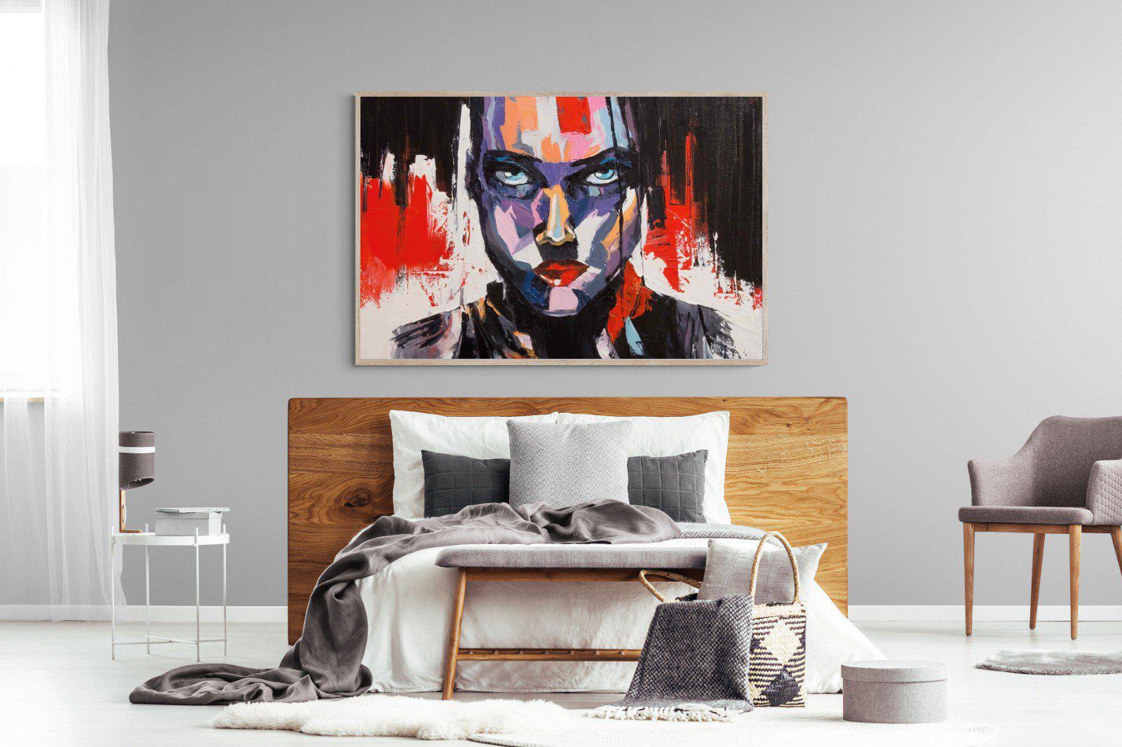 Vivid Girl-Wall_Art-150 x 100cm-Mounted Canvas-Wood-Pixalot