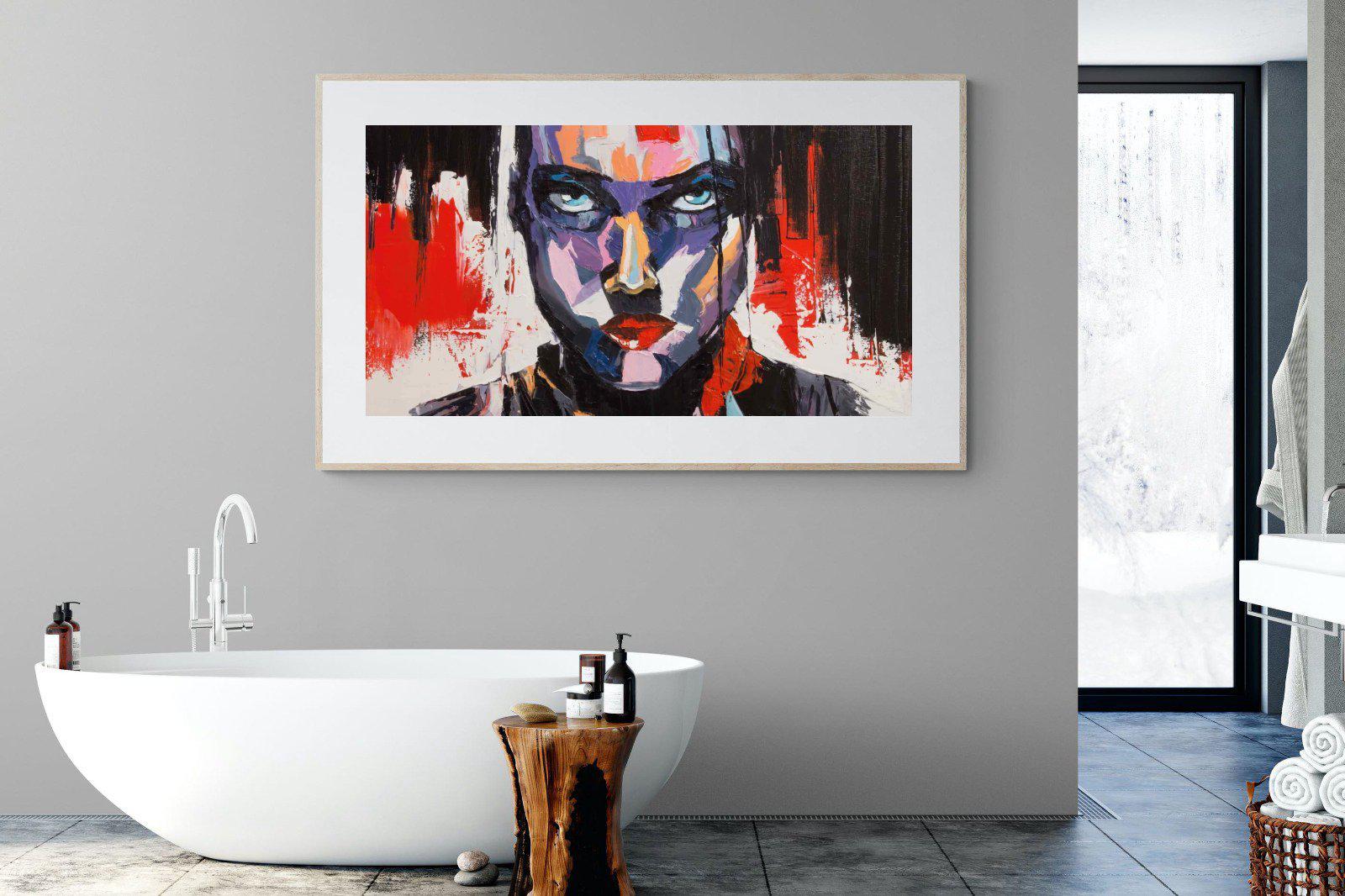 Vivid Girl-Wall_Art-180 x 110cm-Framed Print-Wood-Pixalot
