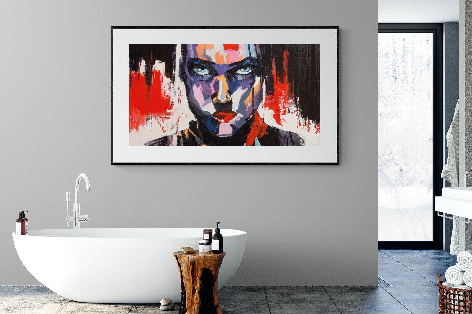 Vivid Girl-Wall_Art-180 x 110cm-Framed Print-Black-Pixalot