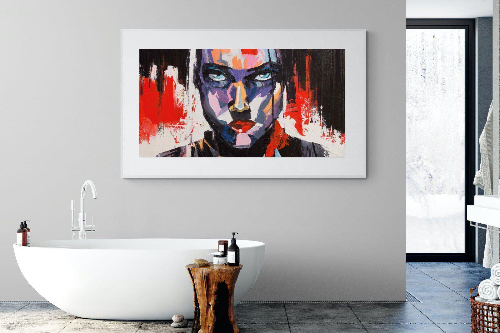 Vivid Girl-Wall_Art-180 x 110cm-Framed Print-White-Pixalot