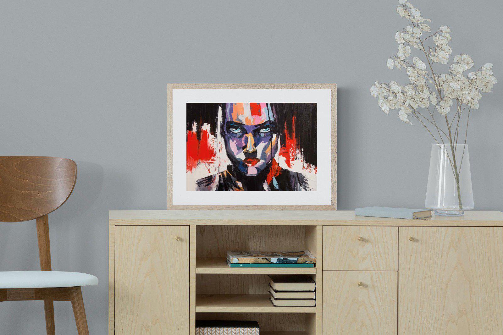 Vivid Girl-Wall_Art-60 x 45cm-Framed Print-Wood-Pixalot