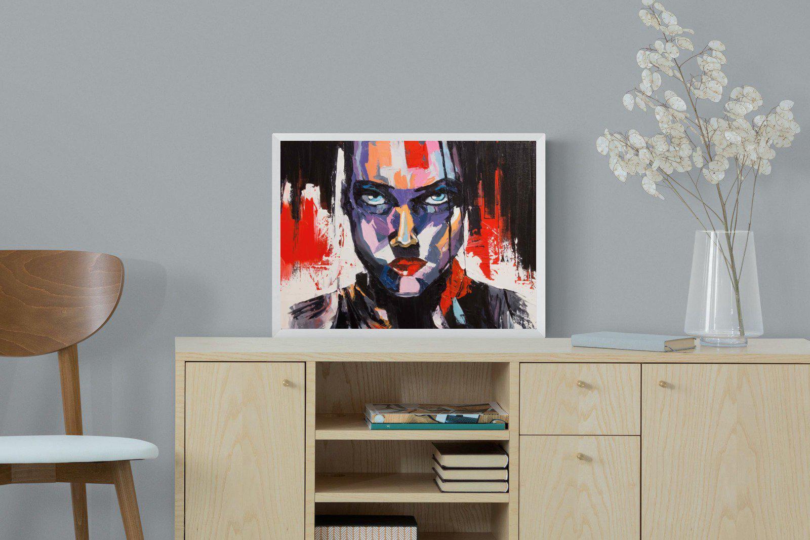 Vivid Girl-Wall_Art-60 x 45cm-Mounted Canvas-White-Pixalot