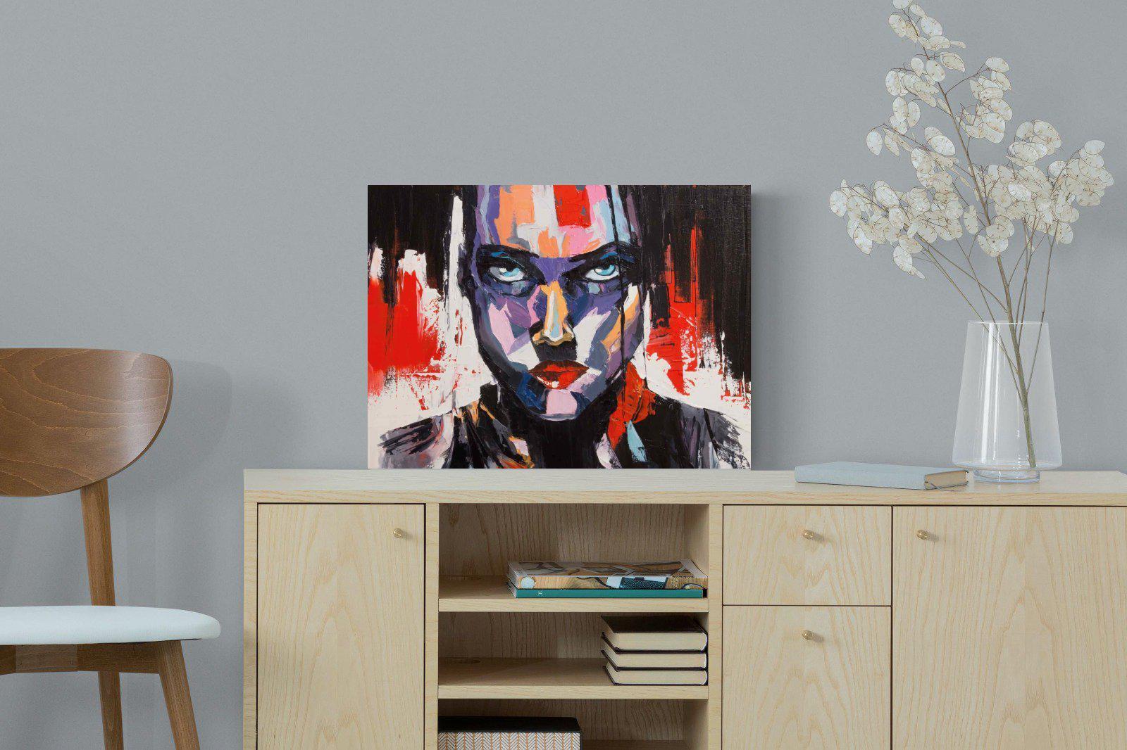 Vivid Girl-Wall_Art-60 x 45cm-Mounted Canvas-No Frame-Pixalot