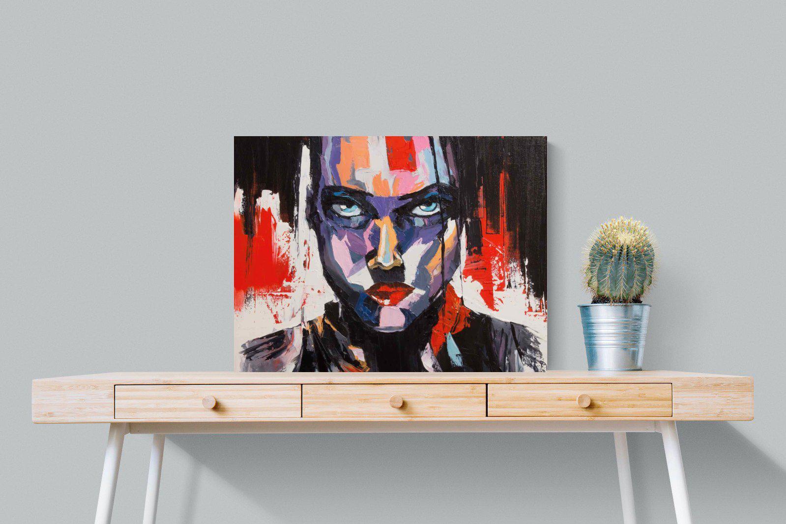 Vivid Girl-Wall_Art-80 x 60cm-Mounted Canvas-No Frame-Pixalot