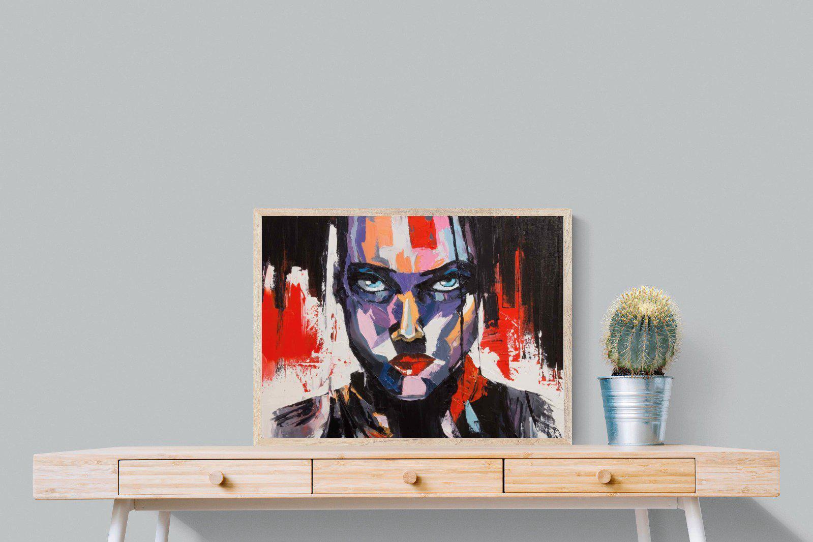 Vivid Girl-Wall_Art-80 x 60cm-Mounted Canvas-Wood-Pixalot