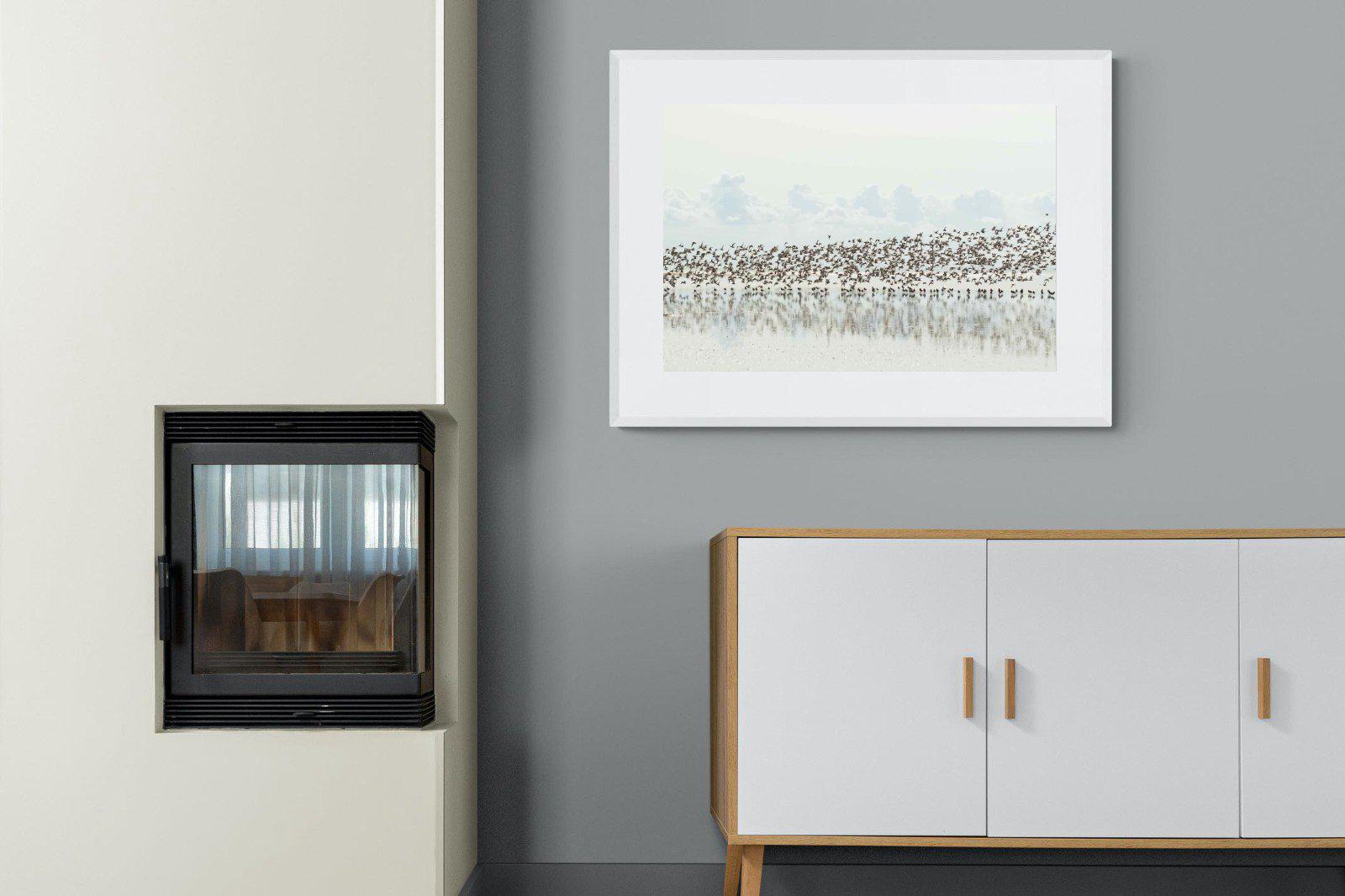 Waders-Wall_Art-100 x 75cm-Framed Print-White-Pixalot