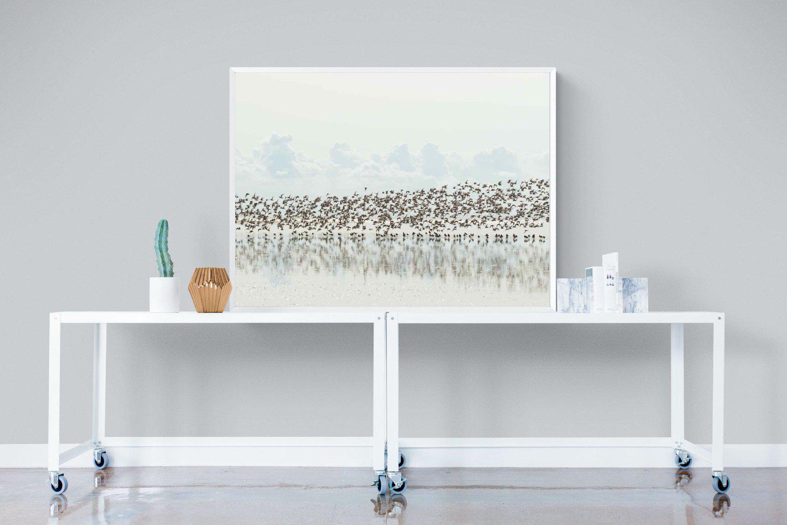 Waders-Wall_Art-120 x 90cm-Mounted Canvas-White-Pixalot