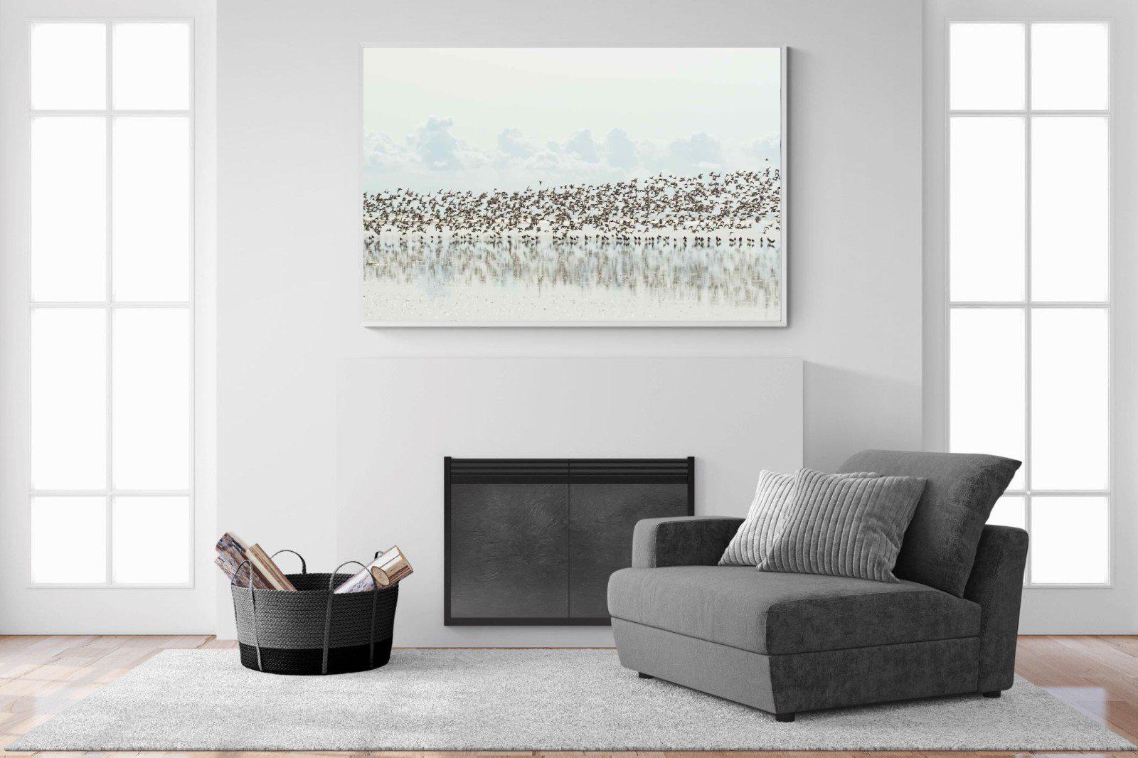 Waders-Wall_Art-150 x 100cm-Mounted Canvas-White-Pixalot