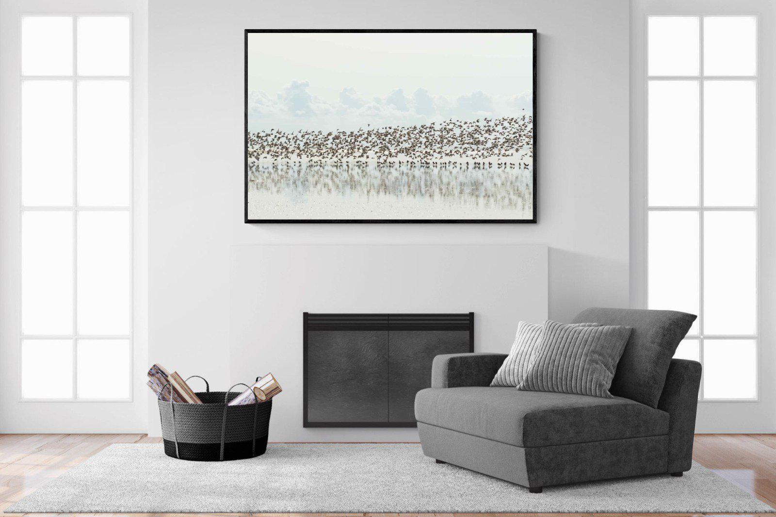 Waders-Wall_Art-150 x 100cm-Mounted Canvas-Black-Pixalot