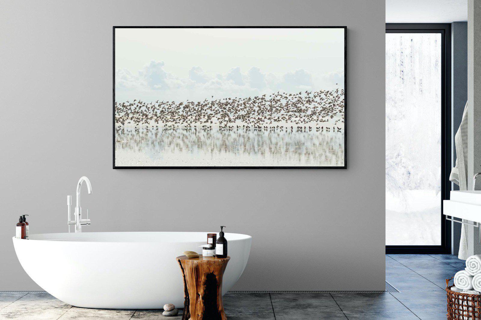 Waders-Wall_Art-180 x 110cm-Mounted Canvas-Black-Pixalot