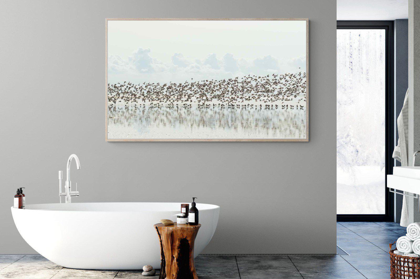 Waders-Wall_Art-180 x 110cm-Mounted Canvas-Wood-Pixalot