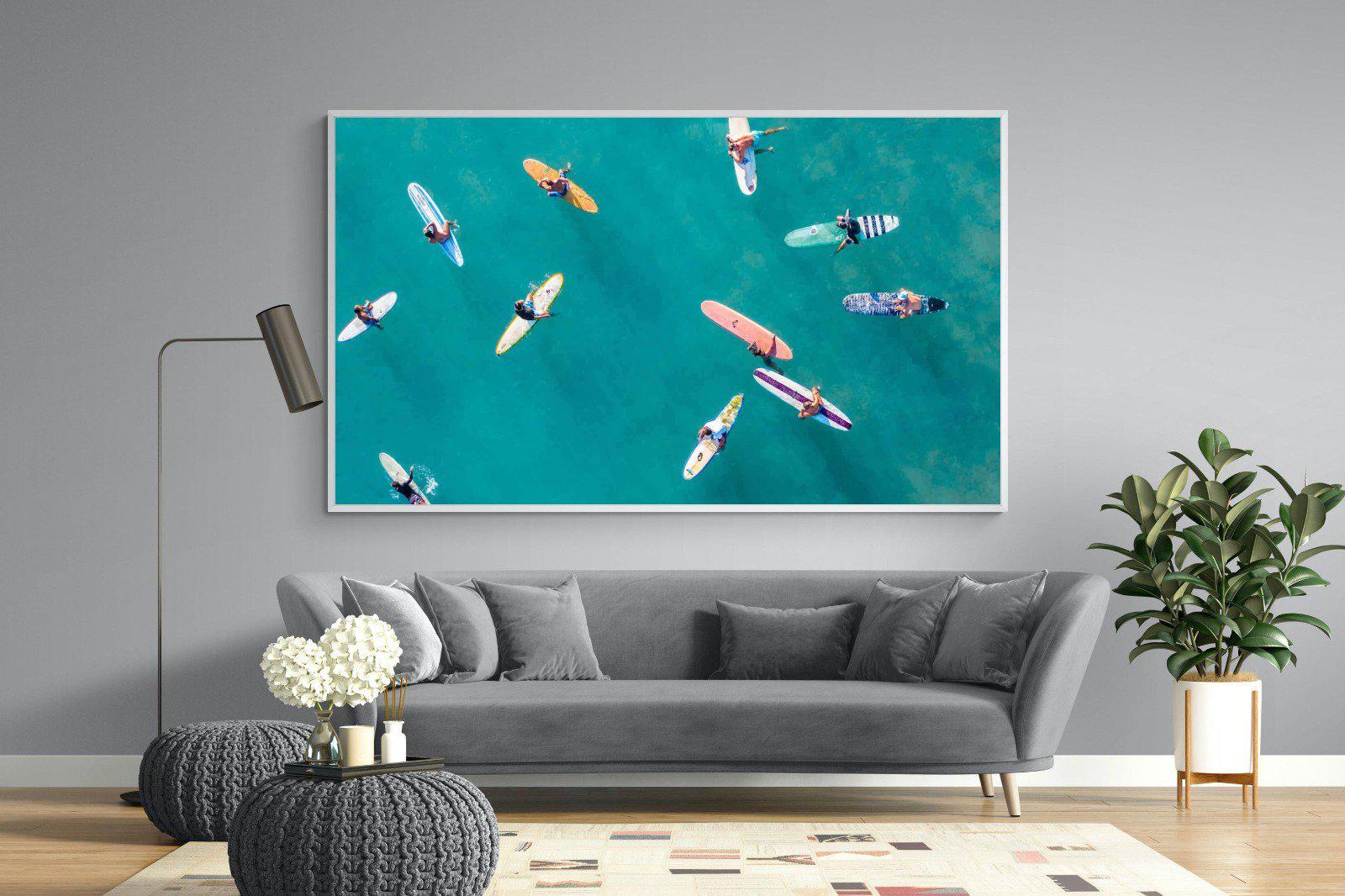 Waiting Surfers-Wall_Art-220 x 130cm-Mounted Canvas-White-Pixalot