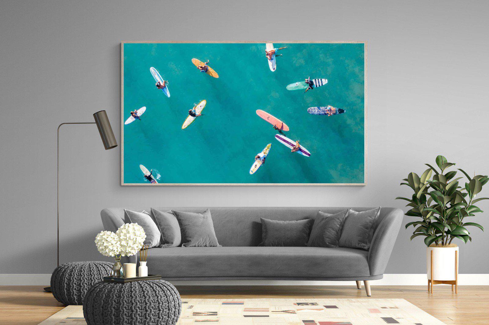 Waiting Surfers-Wall_Art-220 x 130cm-Mounted Canvas-Wood-Pixalot