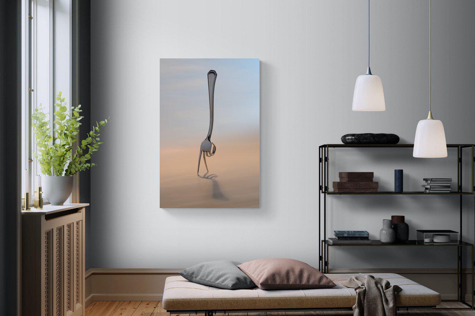 Walking Fork-Wall_Art-100 x 150cm-Mounted Canvas-No Frame-Pixalot