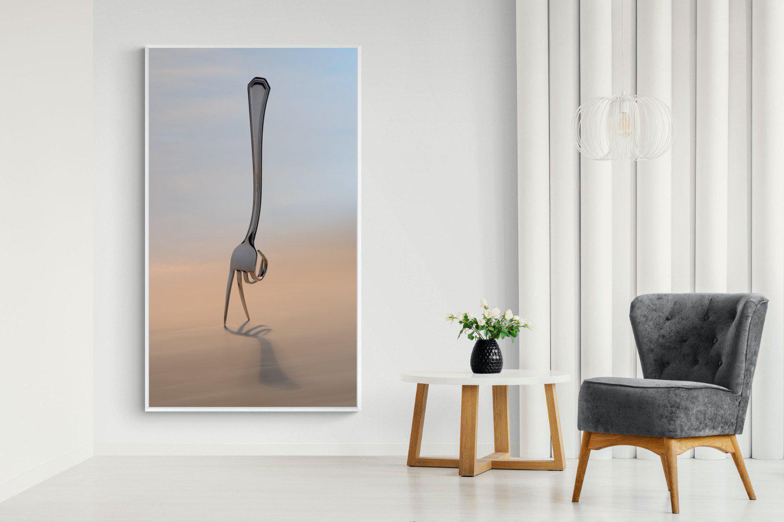 Walking Fork-Wall_Art-130 x 220cm-Mounted Canvas-White-Pixalot