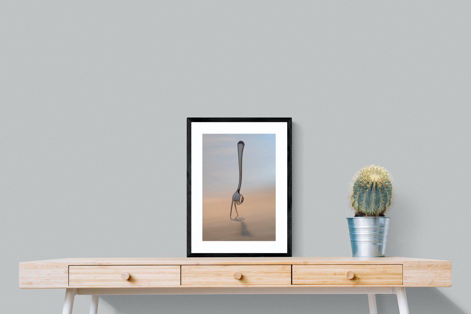 Walking Fork-Wall_Art-45 x 60cm-Framed Print-Black-Pixalot
