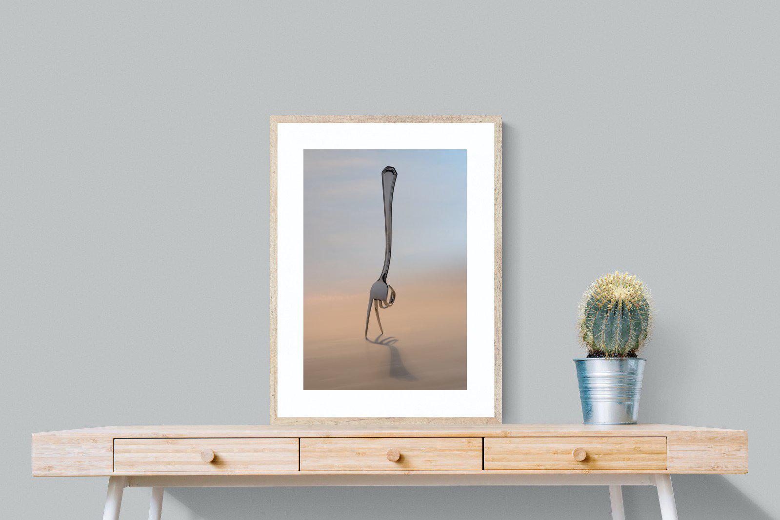 Walking Fork-Wall_Art-60 x 80cm-Framed Print-Wood-Pixalot