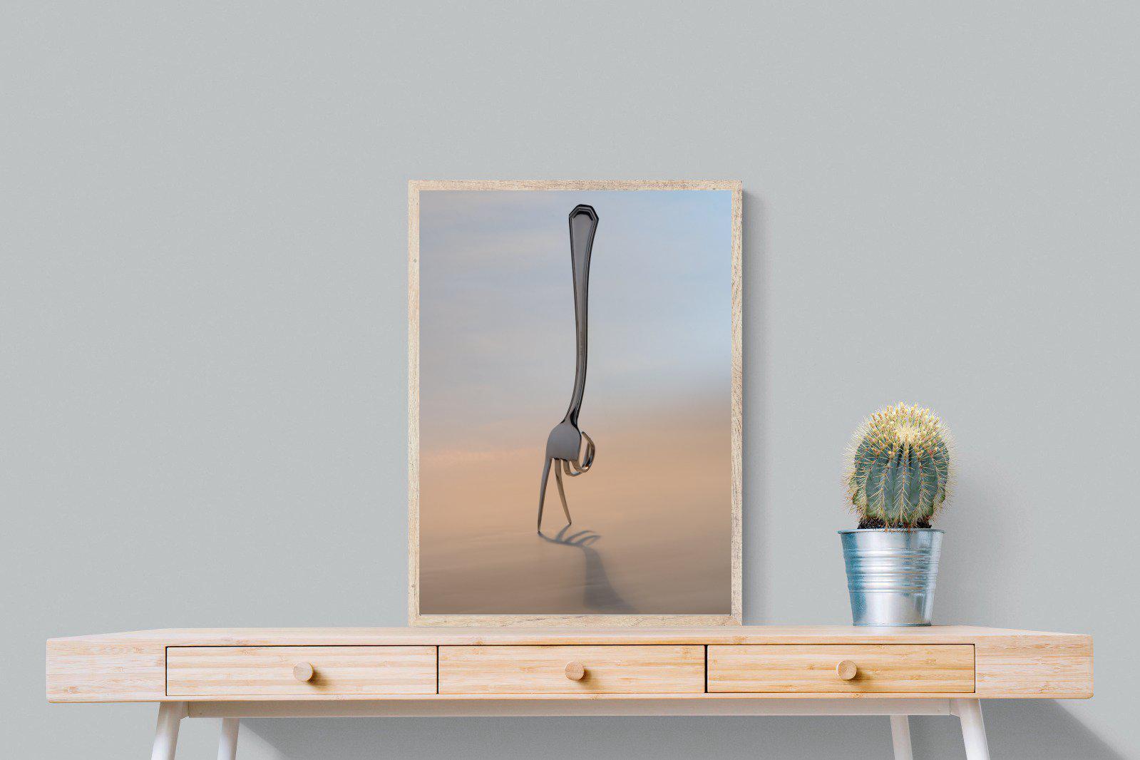 Walking Fork-Wall_Art-60 x 80cm-Mounted Canvas-Wood-Pixalot