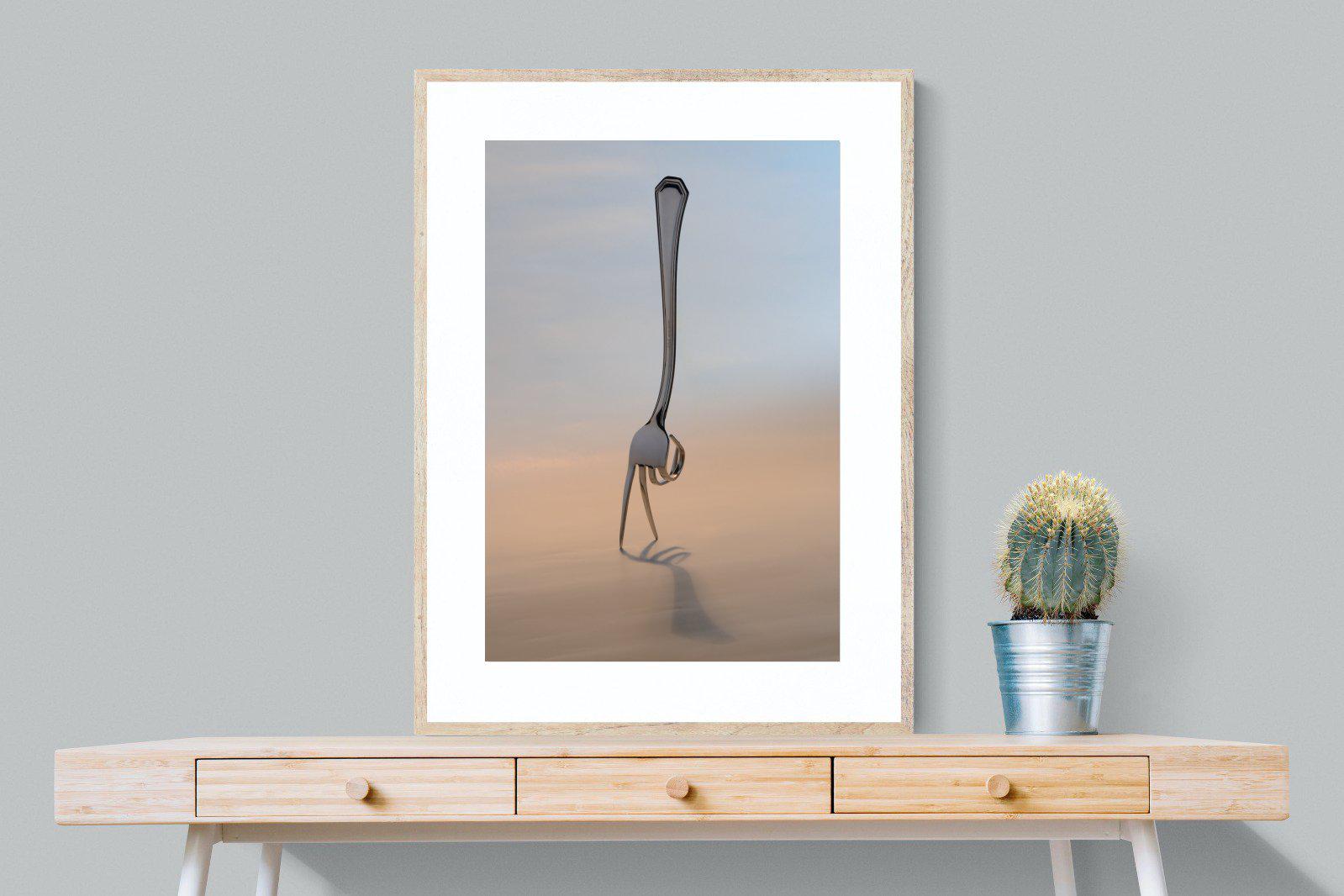 Walking Fork-Wall_Art-75 x 100cm-Framed Print-Wood-Pixalot