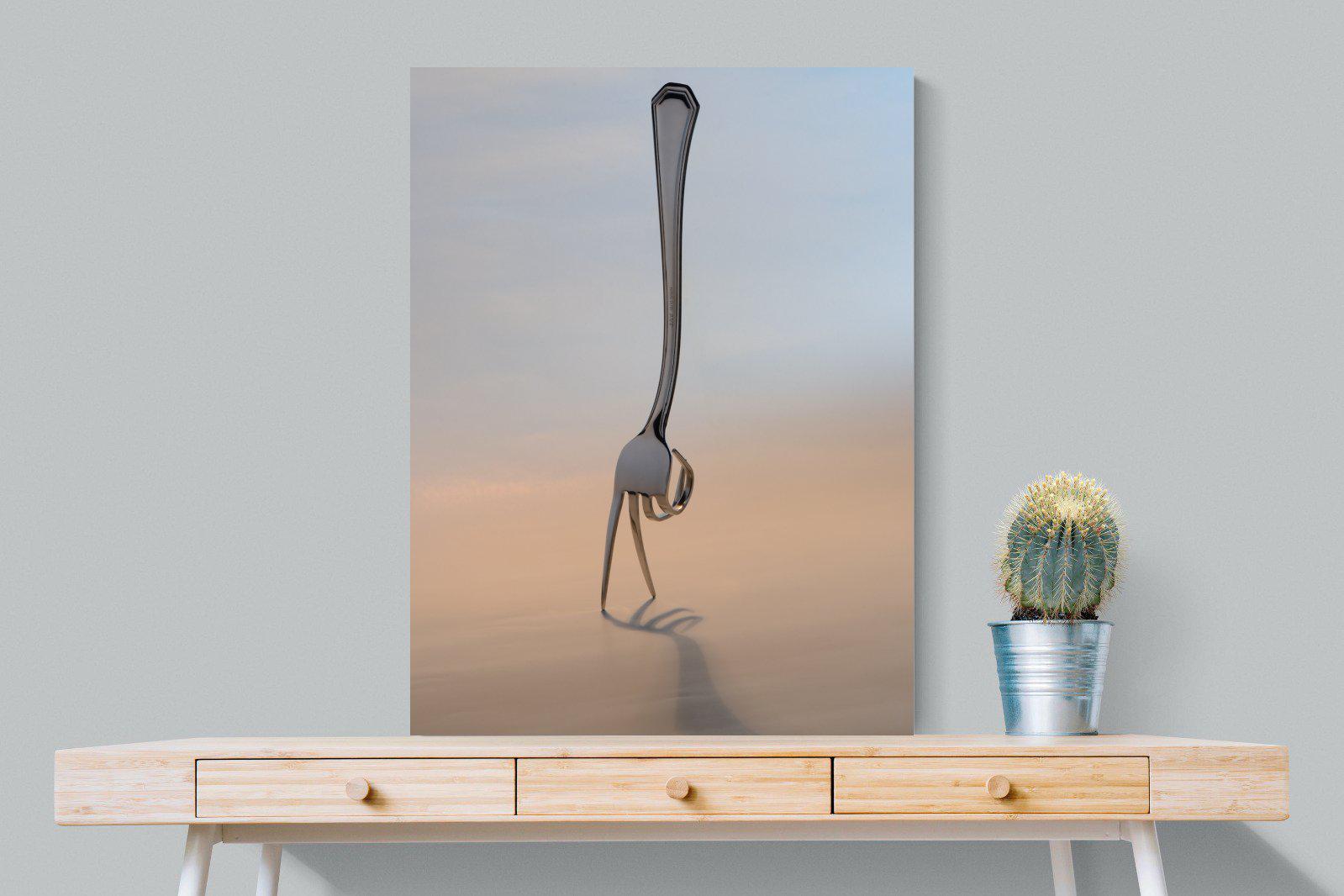Walking Fork-Wall_Art-75 x 100cm-Mounted Canvas-No Frame-Pixalot