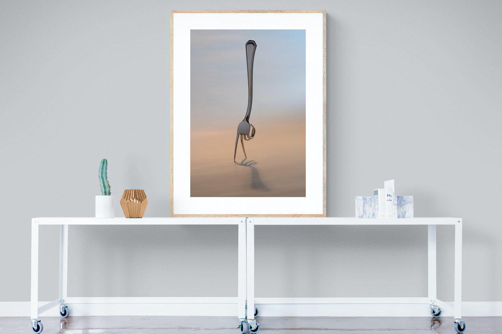 Walking Fork-Wall_Art-90 x 120cm-Framed Print-Wood-Pixalot