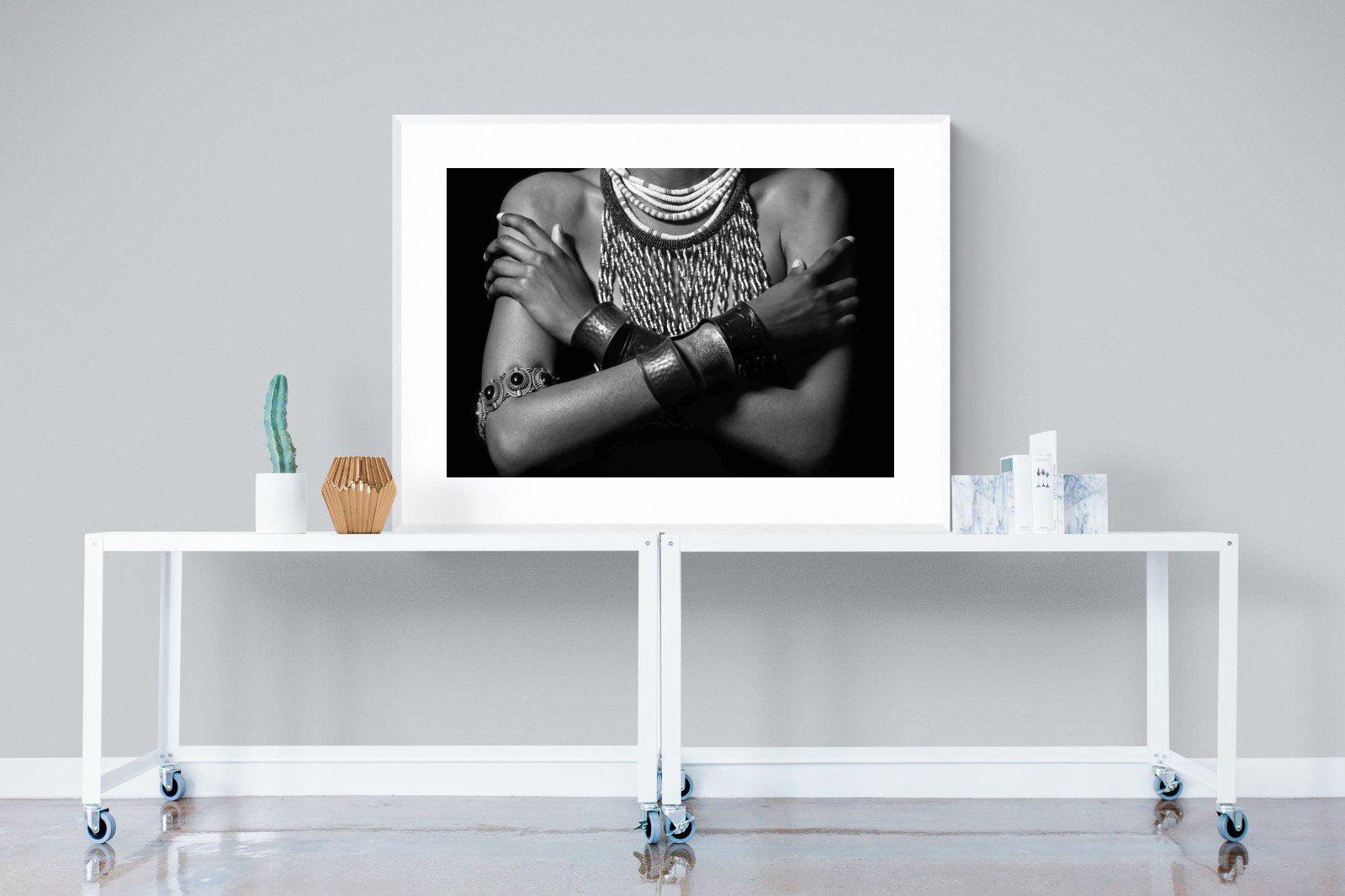 Warrior Princess Birth-Wall_Art-120 x 90cm-Framed Print-White-Pixalot