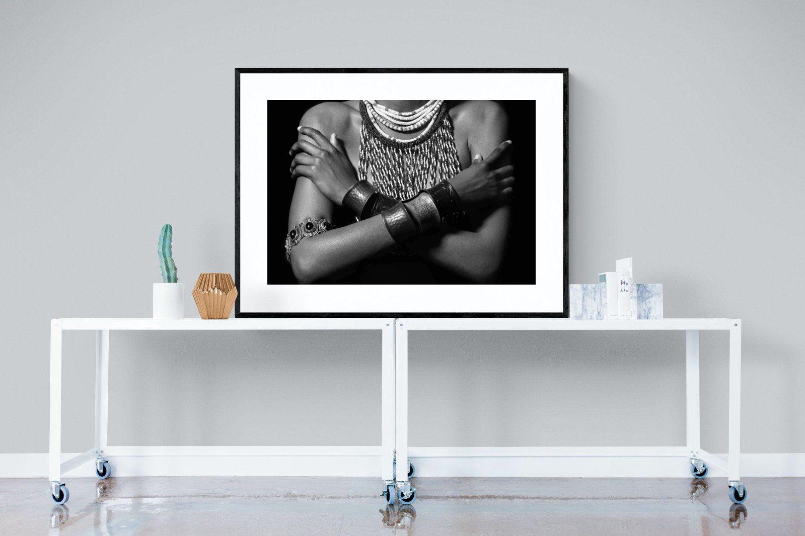 Warrior Princess Birth-Wall_Art-120 x 90cm-Framed Print-Black-Pixalot
