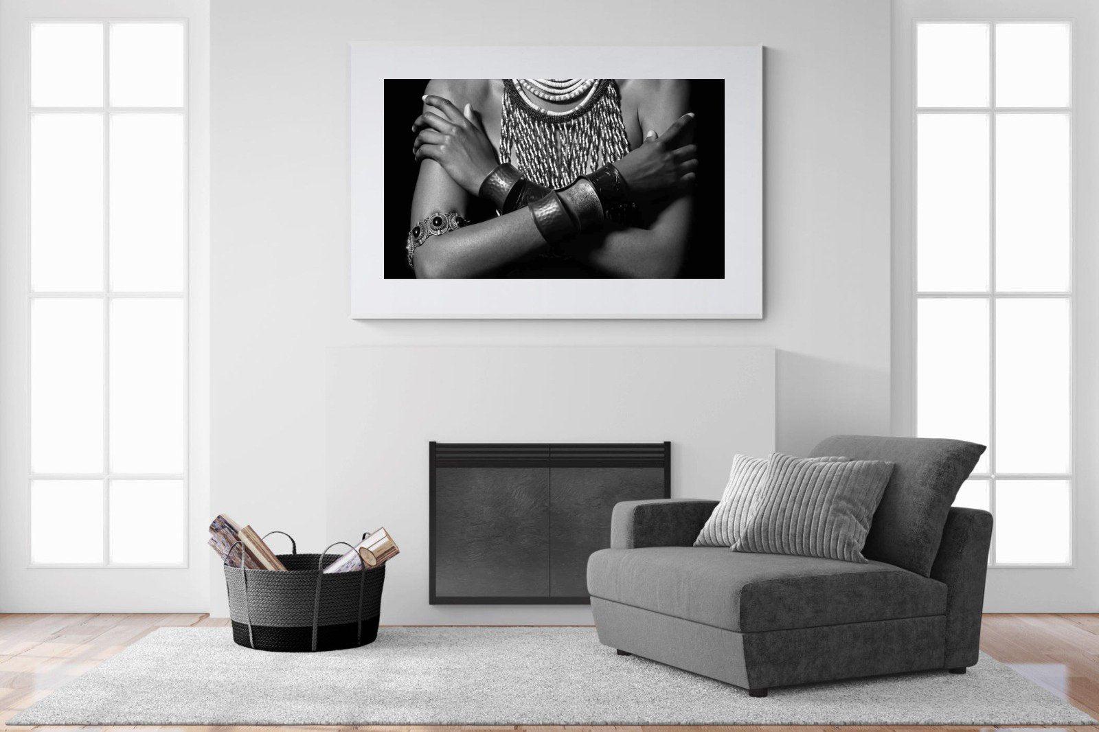 Warrior Princess Birth-Wall_Art-150 x 100cm-Framed Print-White-Pixalot