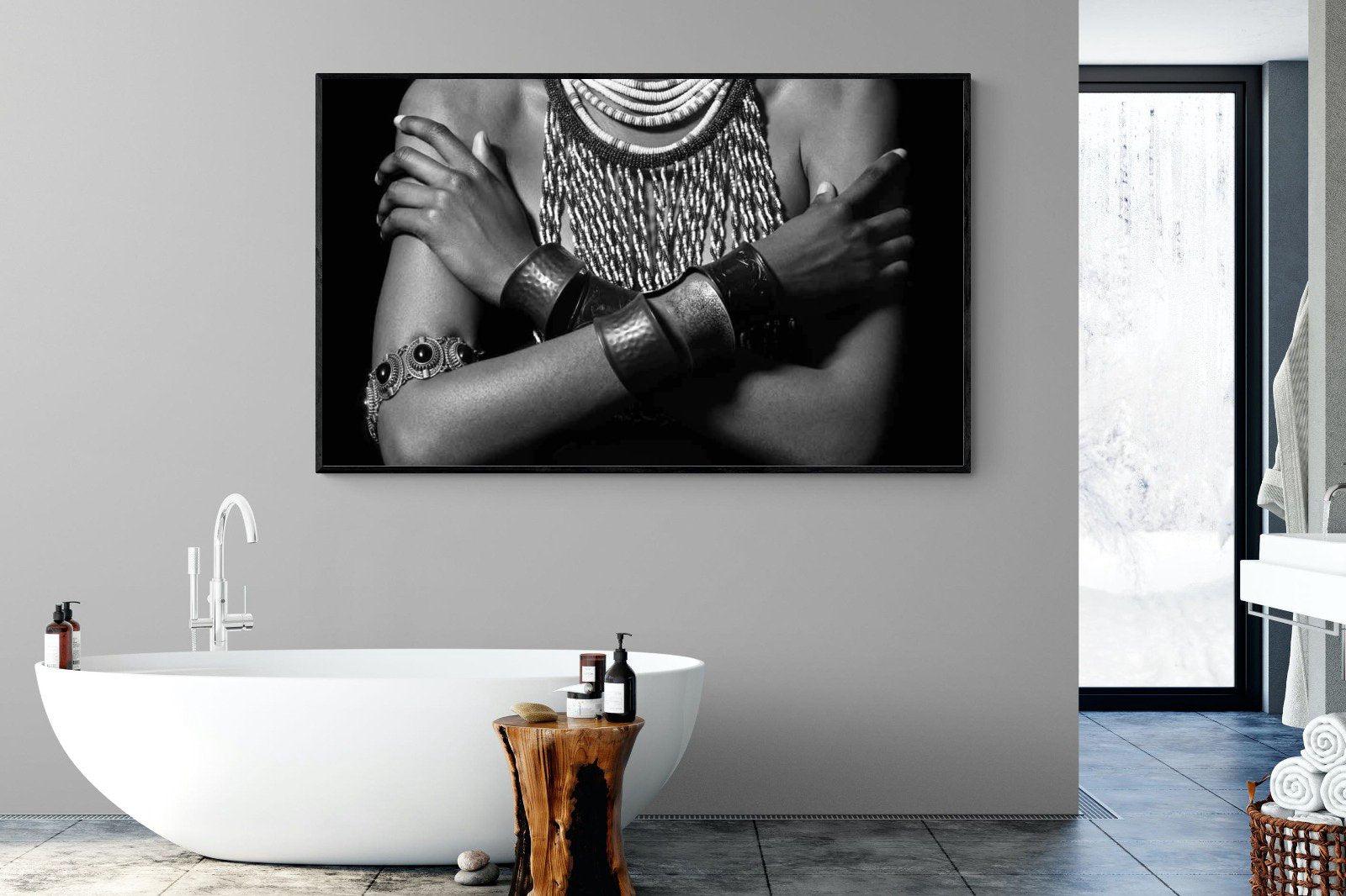Warrior Princess Birth-Wall_Art-180 x 110cm-Mounted Canvas-Black-Pixalot