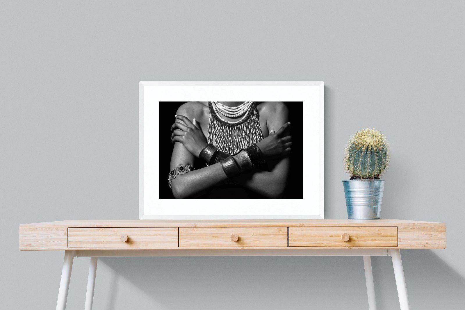 Warrior Princess Birth-Wall_Art-80 x 60cm-Framed Print-White-Pixalot