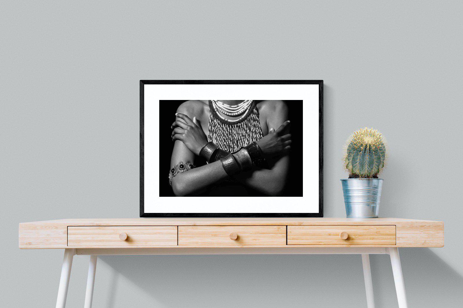 Warrior Princess Birth-Wall_Art-80 x 60cm-Framed Print-Black-Pixalot