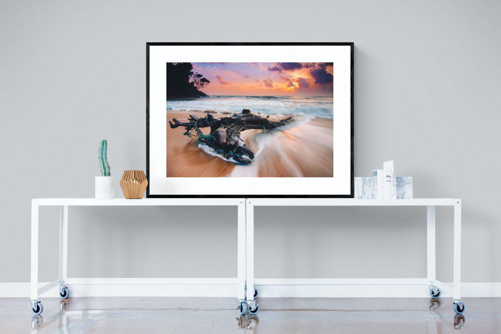 Washed Ashore-Wall_Art-120 x 90cm-Framed Print-Black-Pixalot