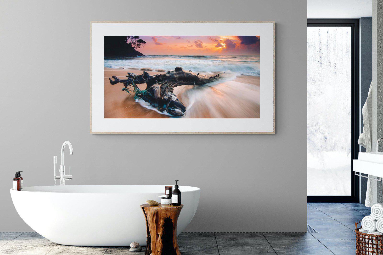 Washed Ashore-Wall_Art-180 x 110cm-Framed Print-Wood-Pixalot