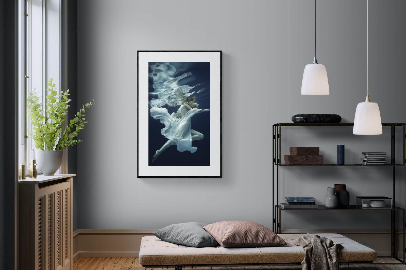 Water & Air-Wall_Art-100 x 150cm-Framed Print-Black-Pixalot