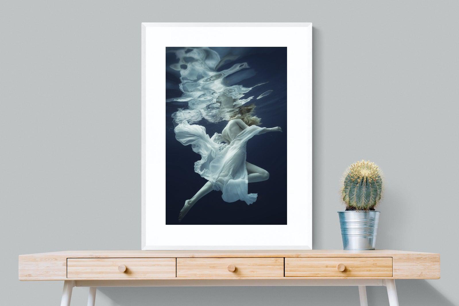 Water & Air-Wall_Art-75 x 100cm-Framed Print-White-Pixalot
