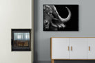 Water Buffalo-Wall_Art-100 x 75cm-Mounted Canvas-Black-Pixalot