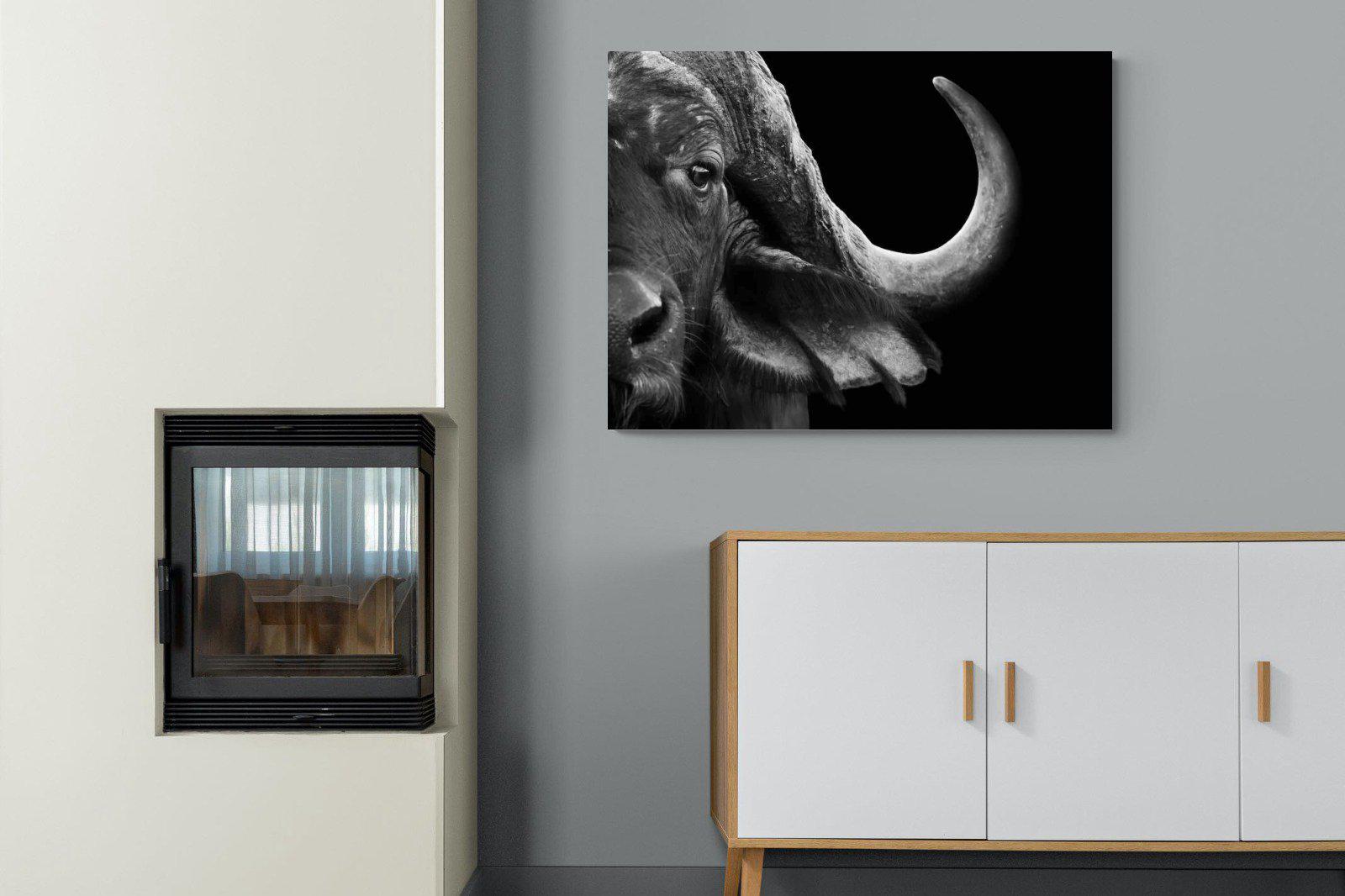 Water Buffalo-Wall_Art-100 x 75cm-Mounted Canvas-No Frame-Pixalot