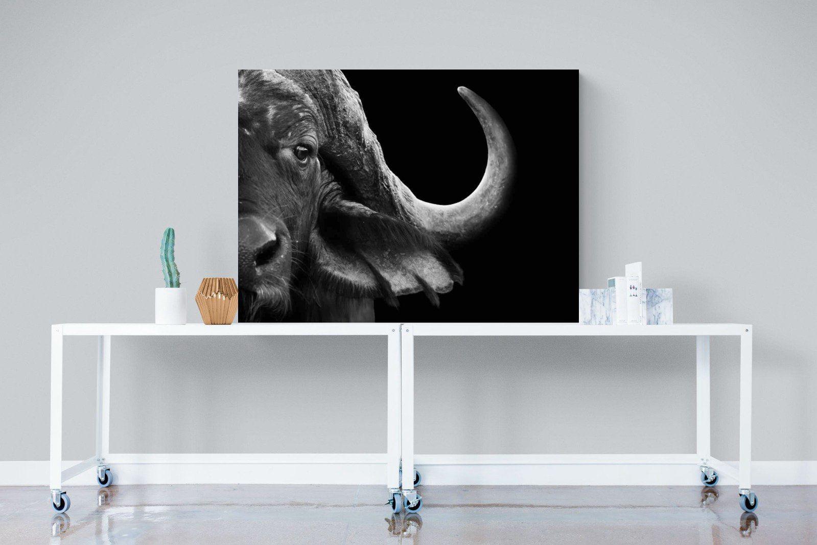 Water Buffalo-Wall_Art-120 x 90cm-Mounted Canvas-No Frame-Pixalot