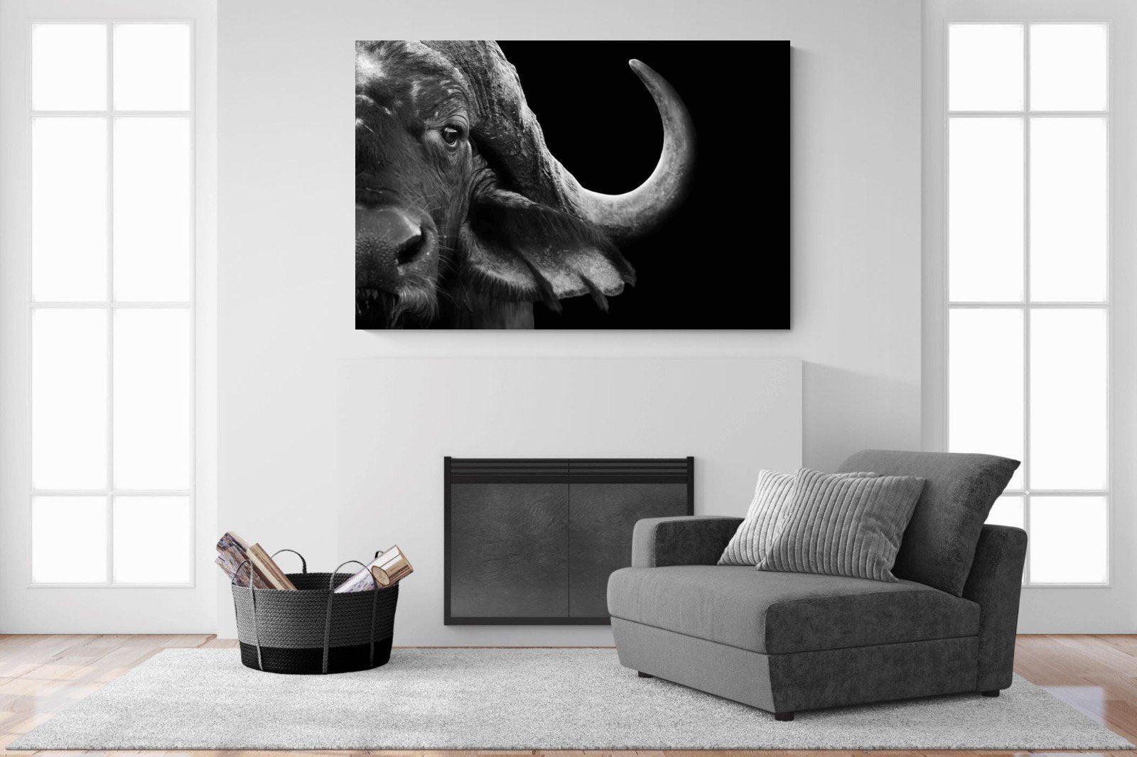 Water Buffalo-Wall_Art-150 x 100cm-Mounted Canvas-No Frame-Pixalot
