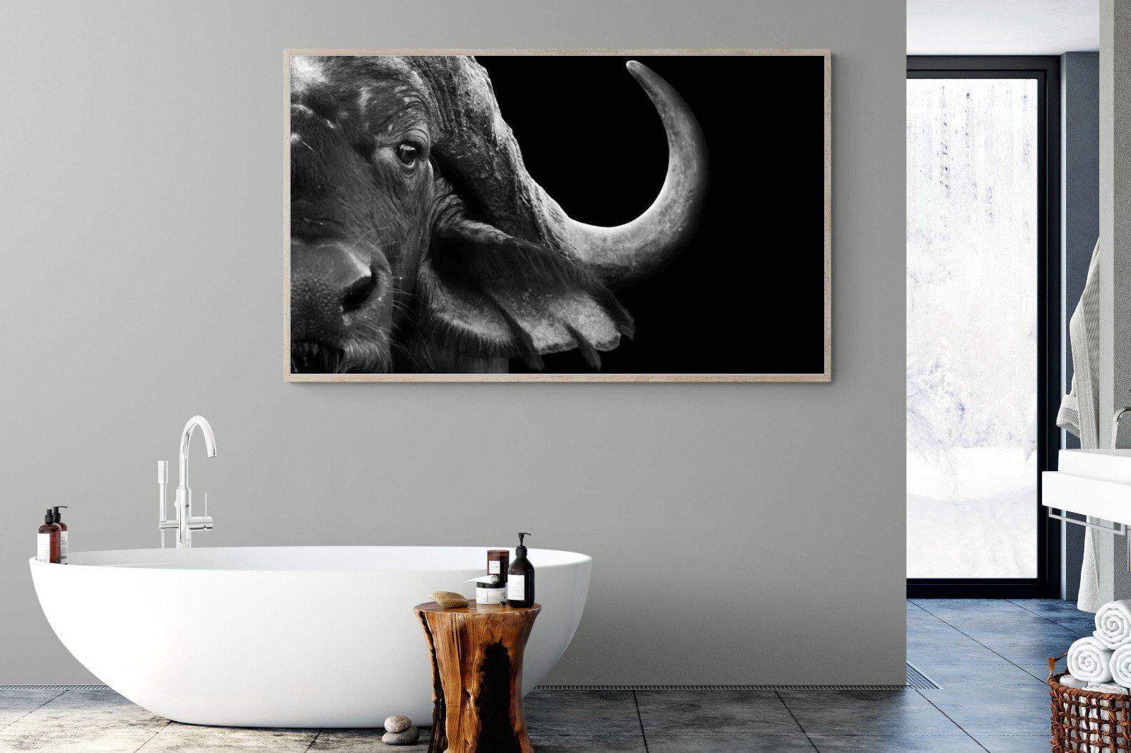 Water Buffalo-Wall_Art-180 x 110cm-Mounted Canvas-Wood-Pixalot