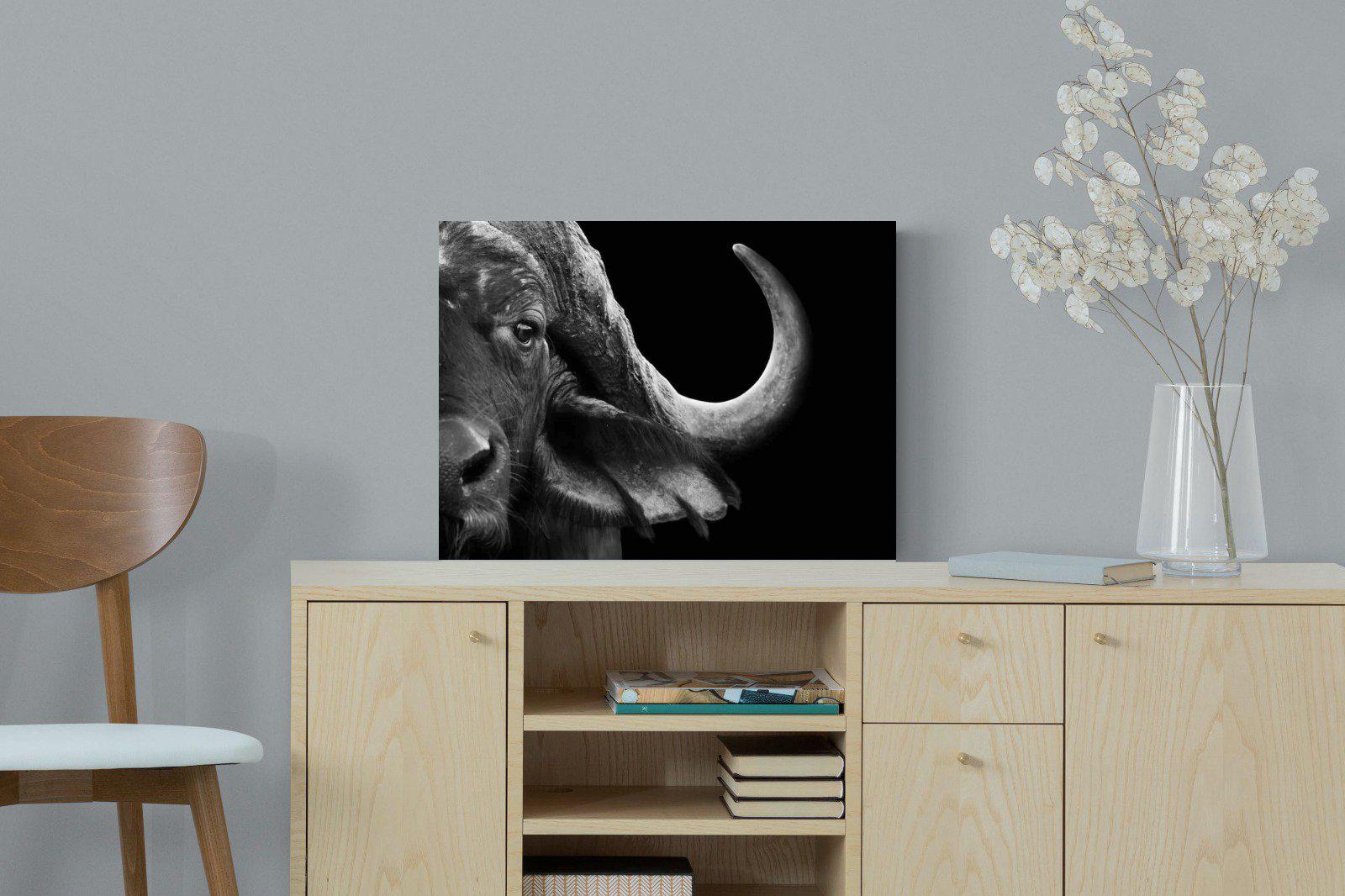 Water Buffalo-Wall_Art-60 x 45cm-Mounted Canvas-No Frame-Pixalot